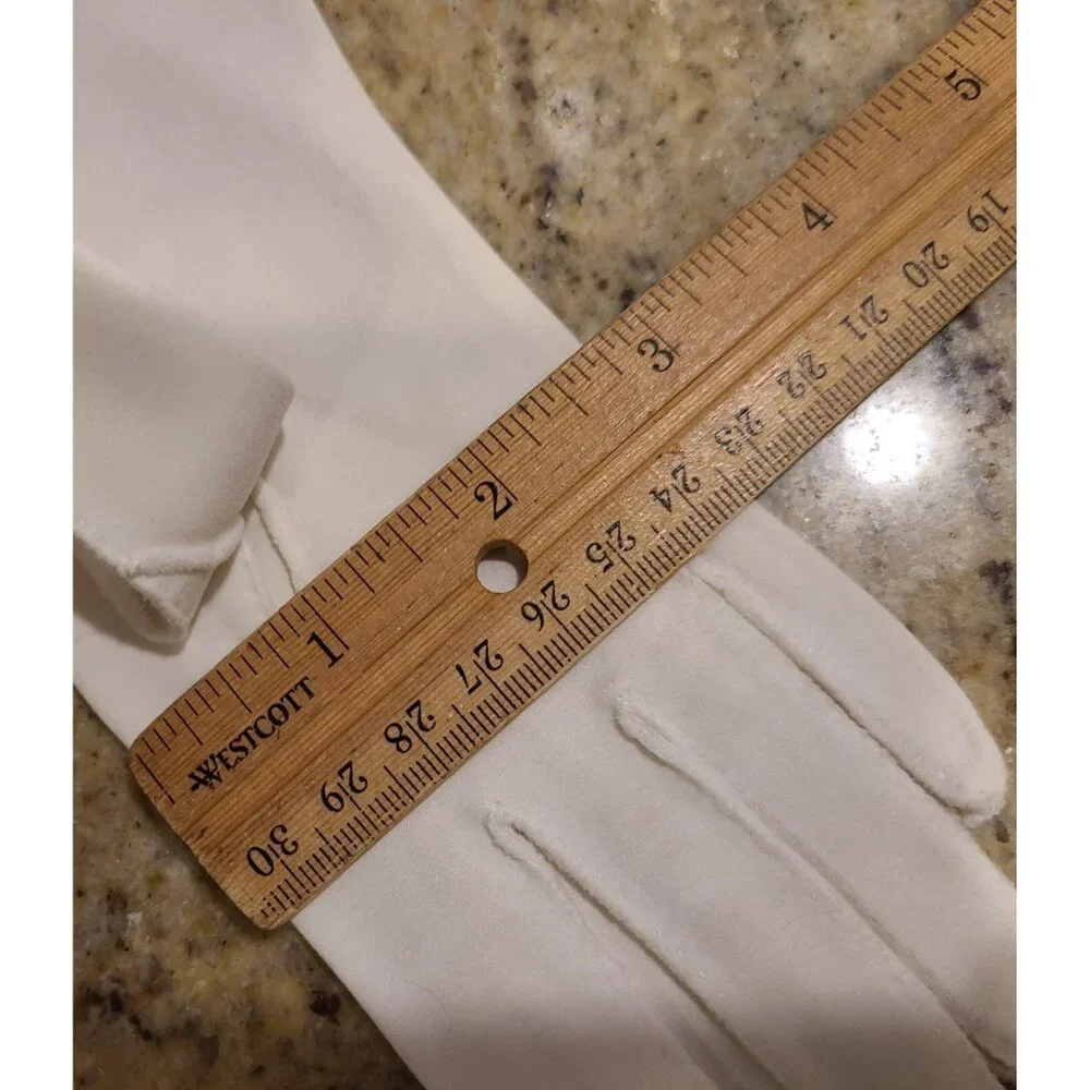 Vintage Womens Size S 6 Off-White Cotton Formal 8.5